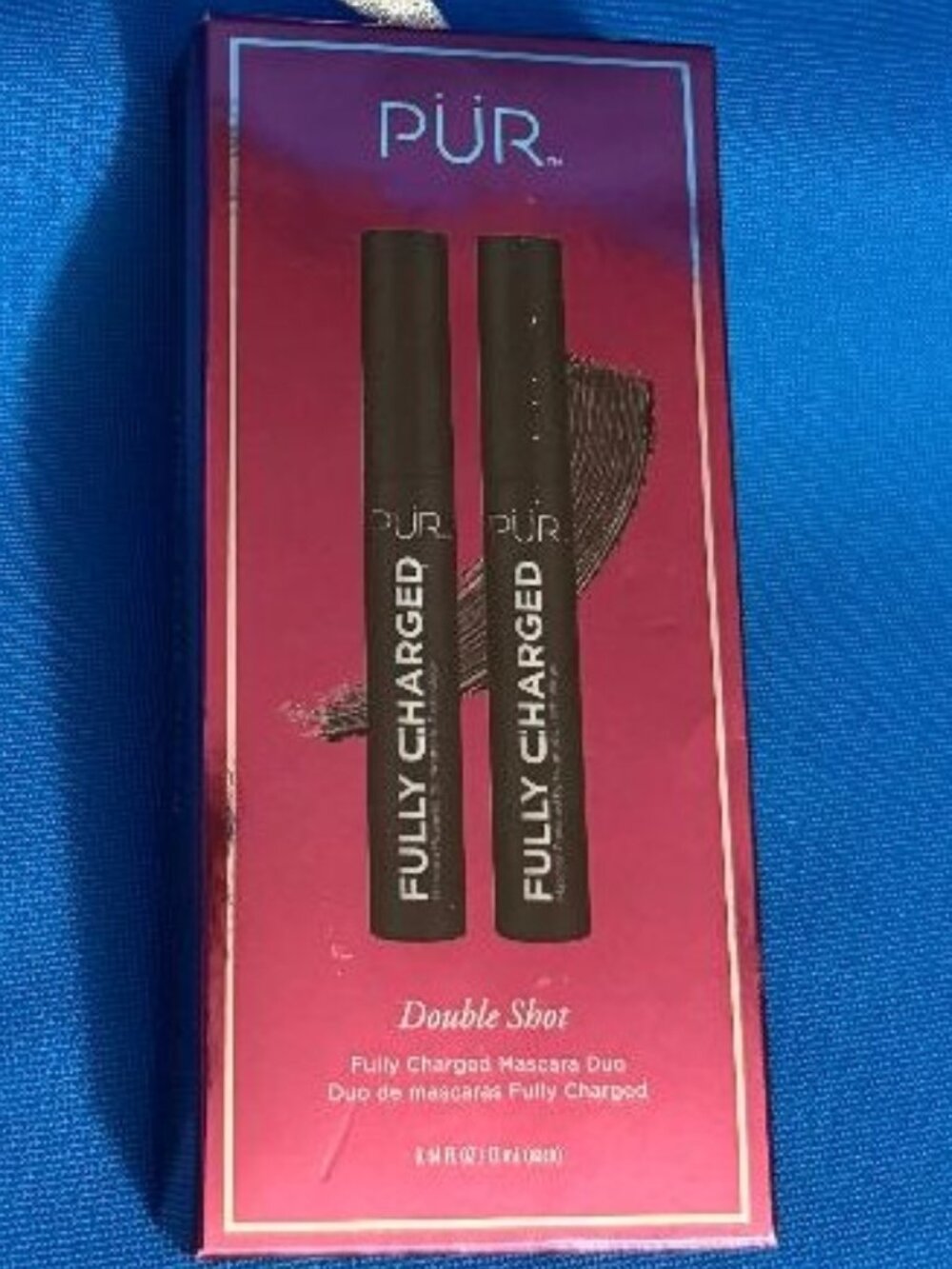 NEW PUR / PÜR DOUBLE SHOT (FULL SIZE 2 PK) FULLY CHARGED MASCARA DUO 13 ML EACH